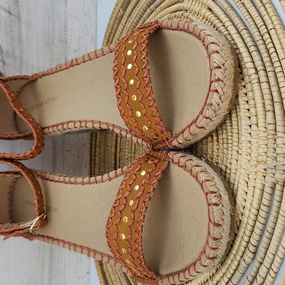 NWOT ADRIENNE VITTADINI "CHARMING" ESPADRILLE WEDGE SANDALS - Picture 3 of 12